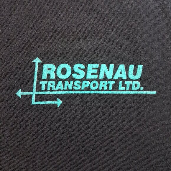 Vintage Tee Shirt ROSENAU TRANSPORT Kenworth Large US L Alberta Saskatchewan BC - Picture 6 of 16